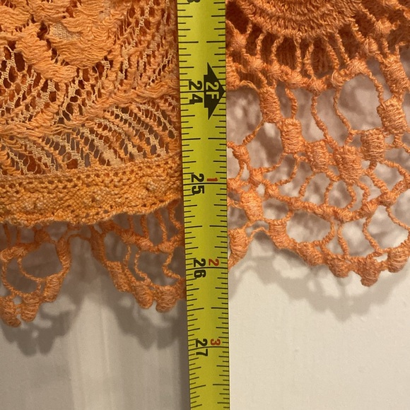 BKE - NWT - tank: orange lacy semi-sheer - Picture 7 of 16